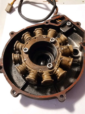 Kawasaki KLR 250 coils and cover used