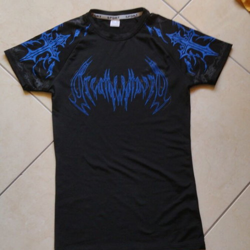 Compression shirt size XS like new, black with blue graphic print