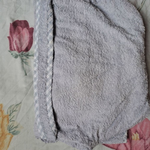 Anemos baby bathrobe for 1-2 years, cotton with hood