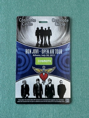 Bon Jovi Athens 2011 Tour VIP laminate σαν καινούργιο