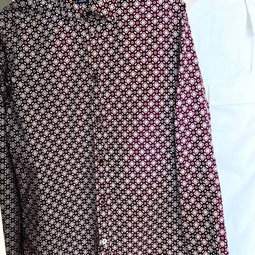 Zara shirts like new, white S/M and burgundy M, set of 2 pieces