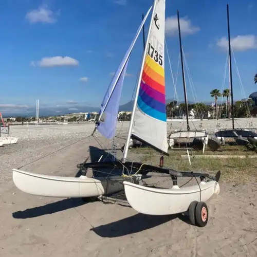 Cat 14 catamaran sailboat with trailer