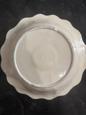 Floral serving platter