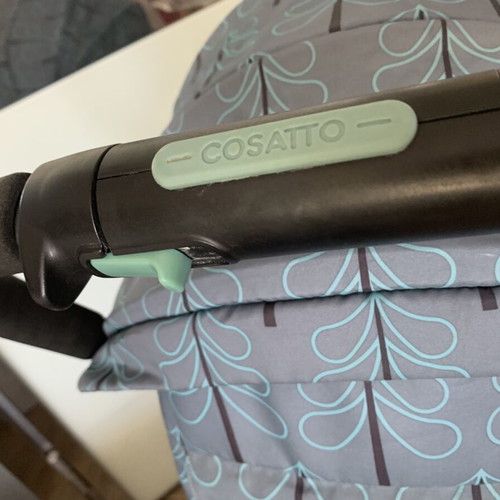 Cosatto Woosh stroller aluminum used with rain cover and footmuff