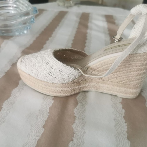 Corina women's espadrilles with woven design, new, beige