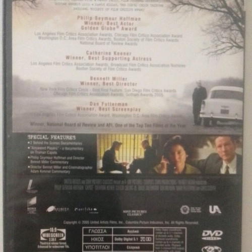 Capote DVD movie used, biographical drama with subtitles