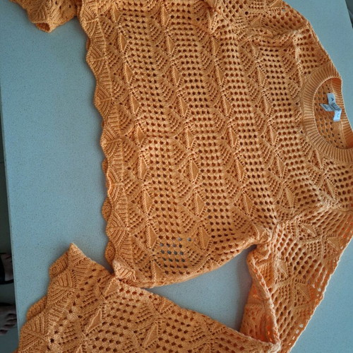 Amisu knitted blouse like new, orange, size S