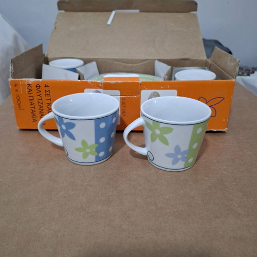 Cup set new, blue and green