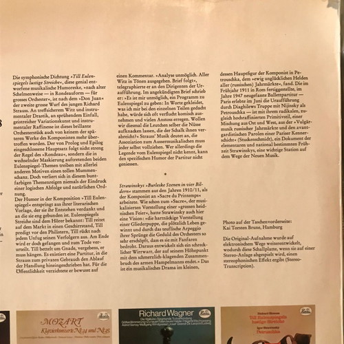Vinyl Richard Strauss / Igor Stravinsky – Till Eulenspiegels Lustige Streiche / Petruschka, German copy, classical music
