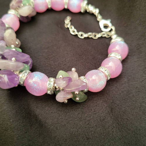 Bracelet handmade from natural stones
