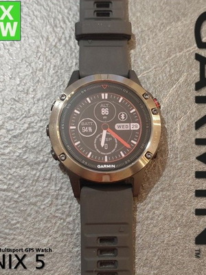 Garmin Fenix 5 smartwatch used, Slate Grey, stainless steel, Gorilla Glass 47mm