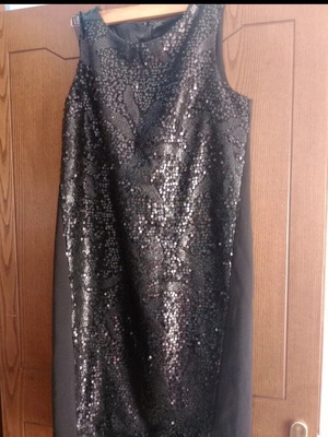 Forel dress black, like new, size XL