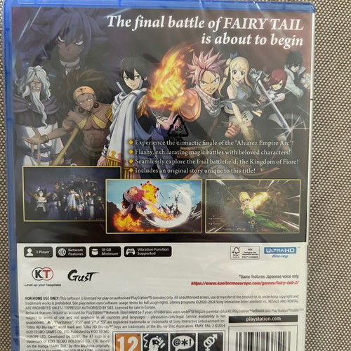 Fairy Tail 2 PS5 game, sealed
