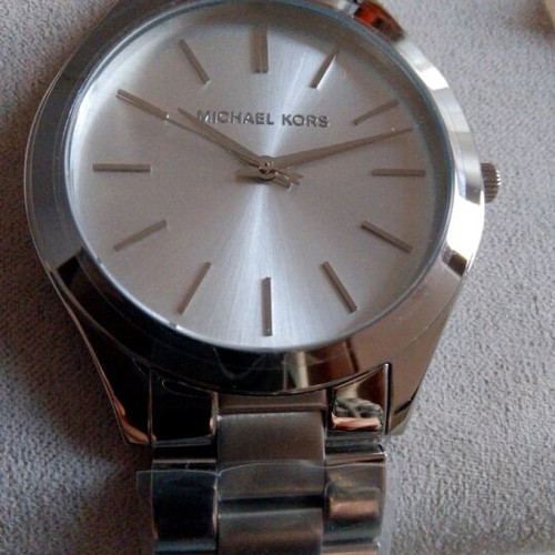 Michael Kors Slim Runway watch new silver stainless steel