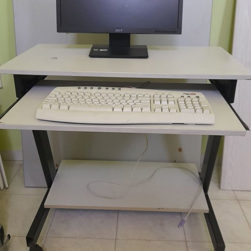 Computer desks like new, pack of 6, gray formica with drawer