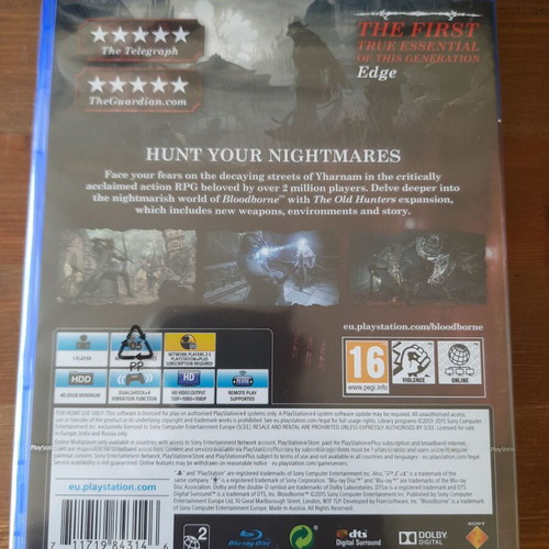 Bloodborne Game of the Year Edition PS4 new game