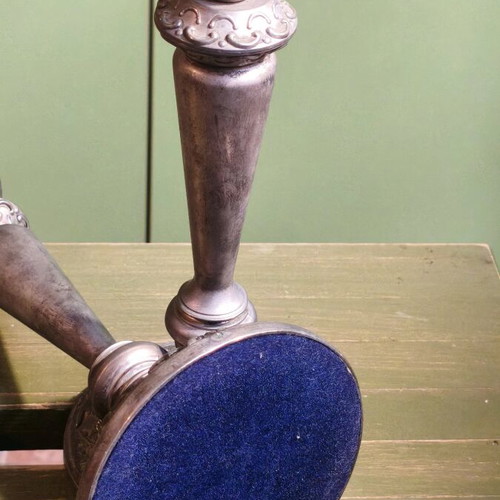Vintage metal candlesticks set of 2 pieces 25cm like new