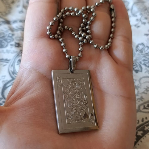 King stainless steel men's necklace
