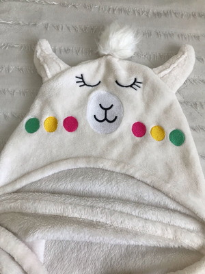 Llama Hooded Blanket like new for cold nights