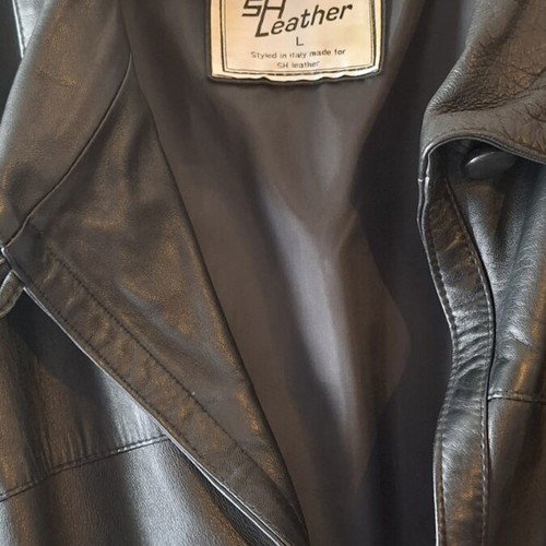 Black leather jacket, size L