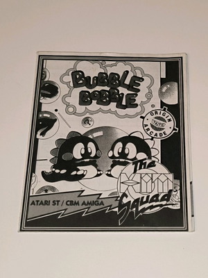 Bubble Bobble manual in English like new