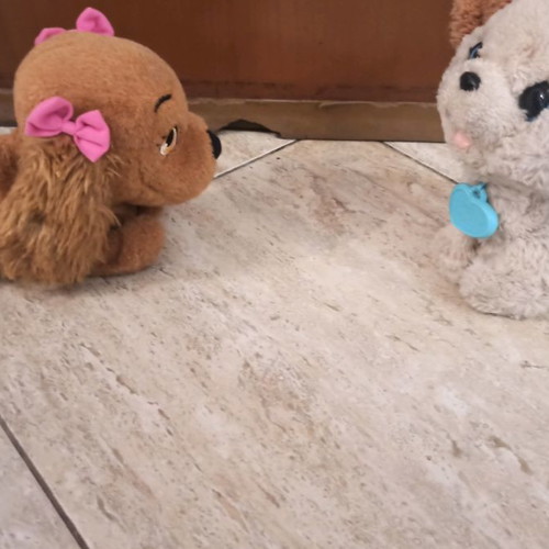 Walking toy dogs used, set of 3