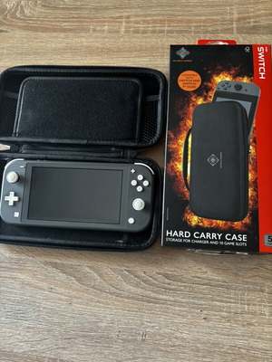 Nintendo Switch Lite with charger and Deltaco case