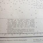 Nautical map used, old ship course chart