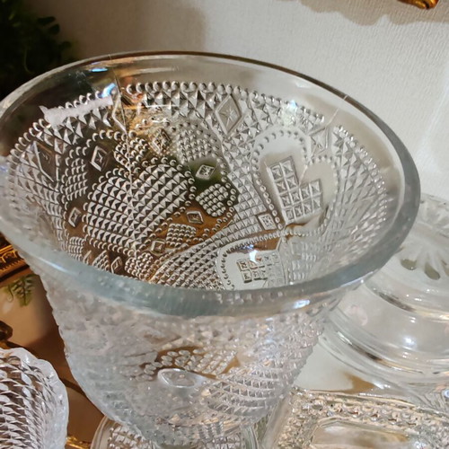 Vintage glass lot with Avon, Anchor Hocking, Grapponia bowl, Soliflore vase