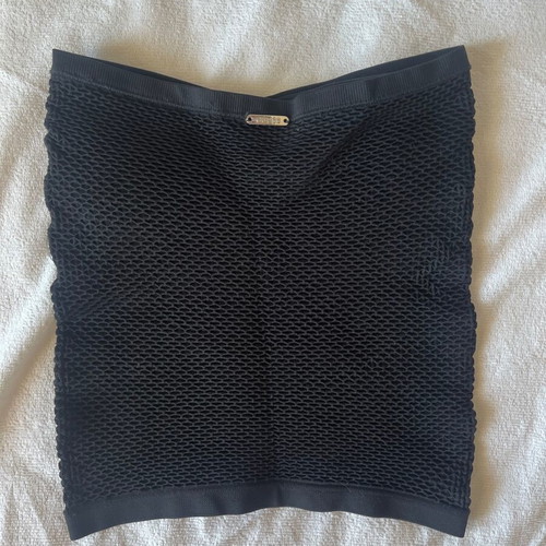 Guess long strapless top black, new with textured fabric