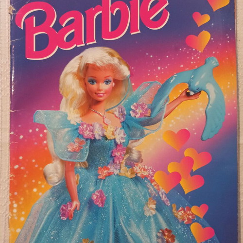 Panini Barbie 1996 sticker album used, nearly empty with 6 stickers
