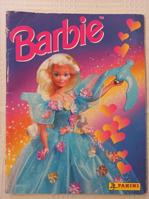 Panini Barbie 1996 sticker album used, nearly empty with 6 stickers