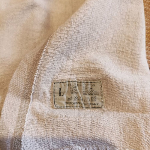 Cotton beige top, The Earth Collection, size L