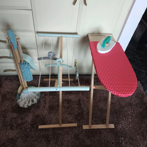 Children's drying rack, ironing board and cleaning items like new