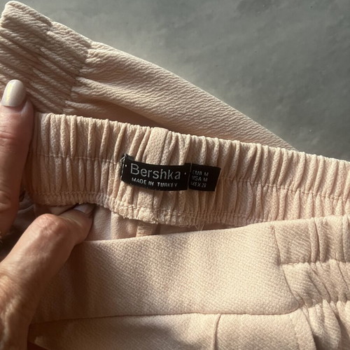 Bershka Pink Pants Size M Like New, Wide Leg for Spring/Fall