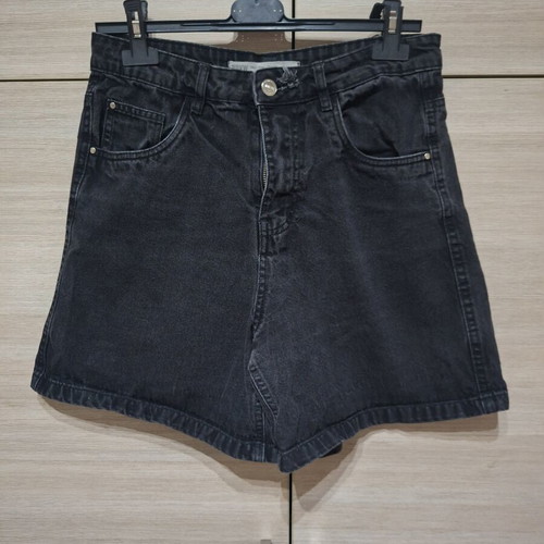 Pink Woman black denim shorts used, size L 40 12