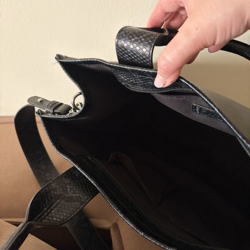 Answear Lab snake print black handbag like new, large with strap