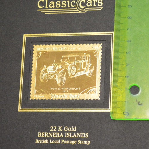 Collectible British stamp with a 22-carat gold leaf and a certificate of authenticity (65 euros).