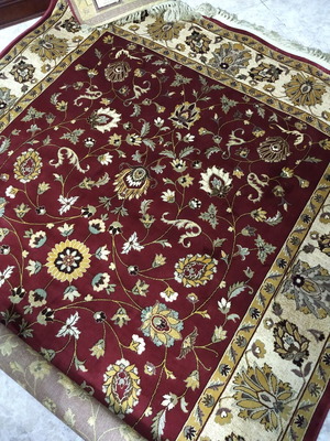 Χαλί viscose ολοκαίνουργιο μπορντό 165x237 εκ. τεσσάρων εποχών