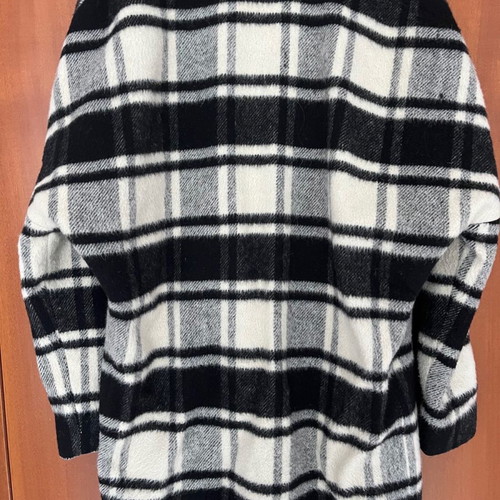 Maison Scotch women's coat new, 50% wool 50% polyester, leather details