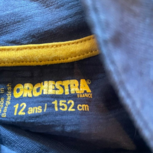 Orchestra long-sleeve shirt with high collar, dark blue, size 10