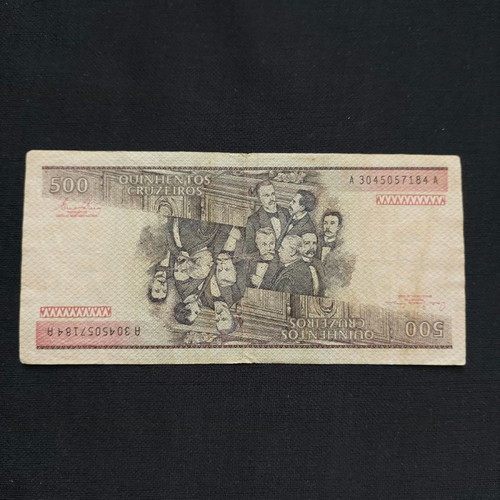 Brasil 1000=500=100 Cruzeiros banknotes used, set of 3