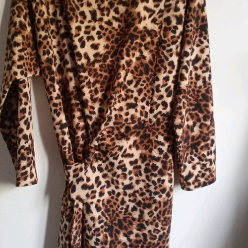 Animal Print Dress like new with side tie