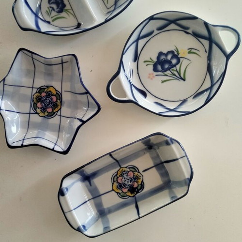 Vintage Ceramic Serving Set 4 Pieces 1980 like new