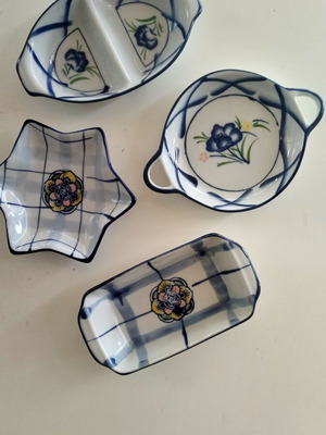 Vintage Ceramic Serving Set 4 Pieces 1980 like new