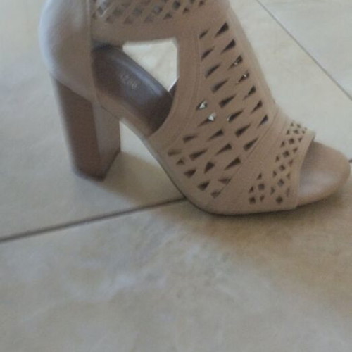 Deezee peep toe ankle boots new, size 38, beige