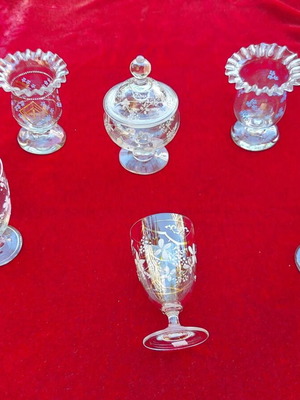 Antique sweet jar and glasses from Constantinople A1903