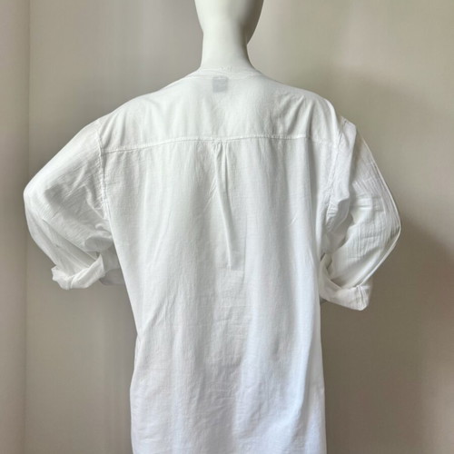 Thalassa Cotton Tunic with Light Blue Silk Embroidery new