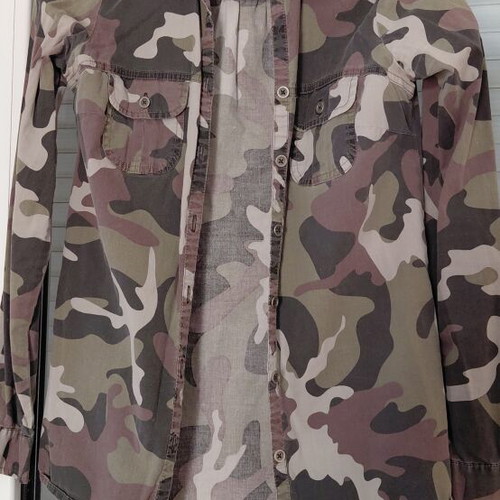 Women's camouflage shirt with metal buttons, XS