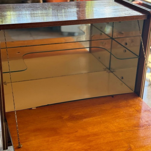 Vintage bar furniture used with internal lighting and lock